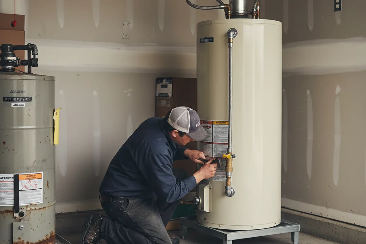 Water heater and shutoff valve replacement in Breezy Point